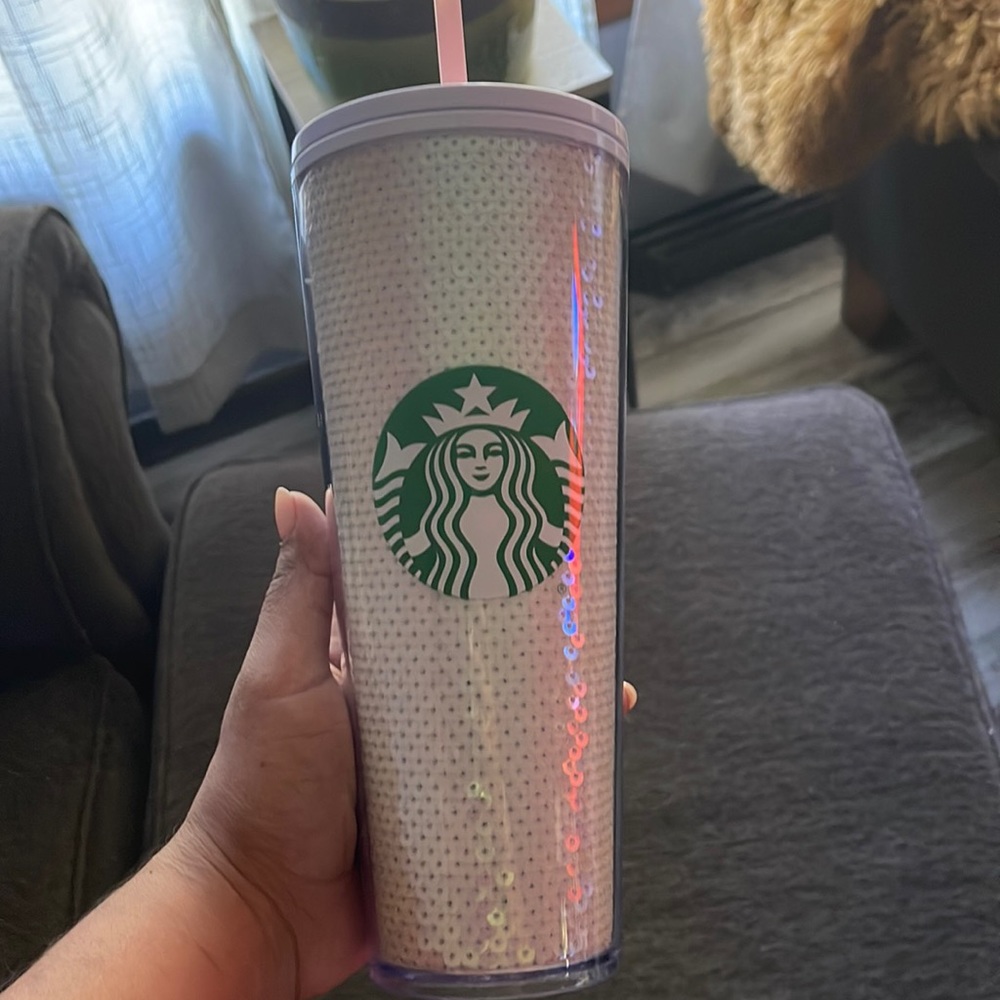 Starbucks Pink Sequin Cold Cup